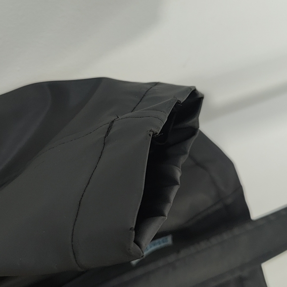 Waterproof black belted jacket - Picture 3 of 3